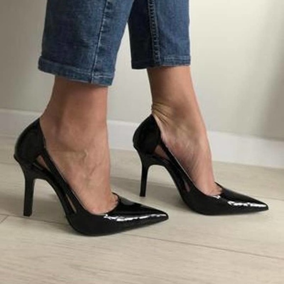 ZARA CUT OUT PATENT POINTED HIGH HEELS 9 - Picture 9 of 13